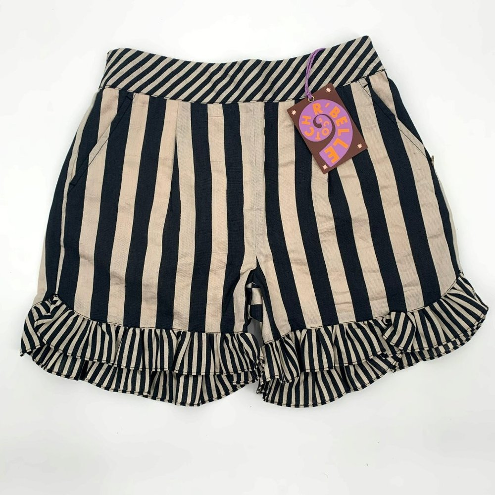 Scotch R'Belle Girls Size 10 Linen Stripe Shorts